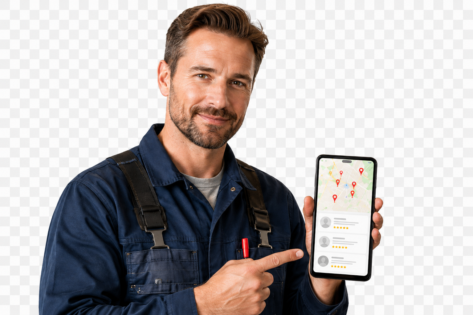 Handwerker bei der Arbeit auf einer Baustelle in München